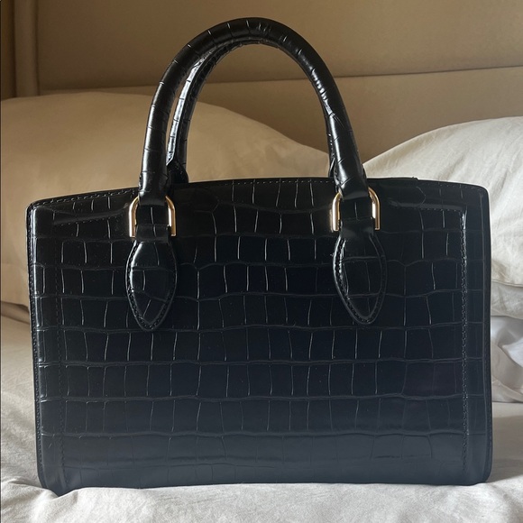 Michael Kors Black Croc-Embossed Satchel : Never Used ( not even once ) - Picture 5 of 6